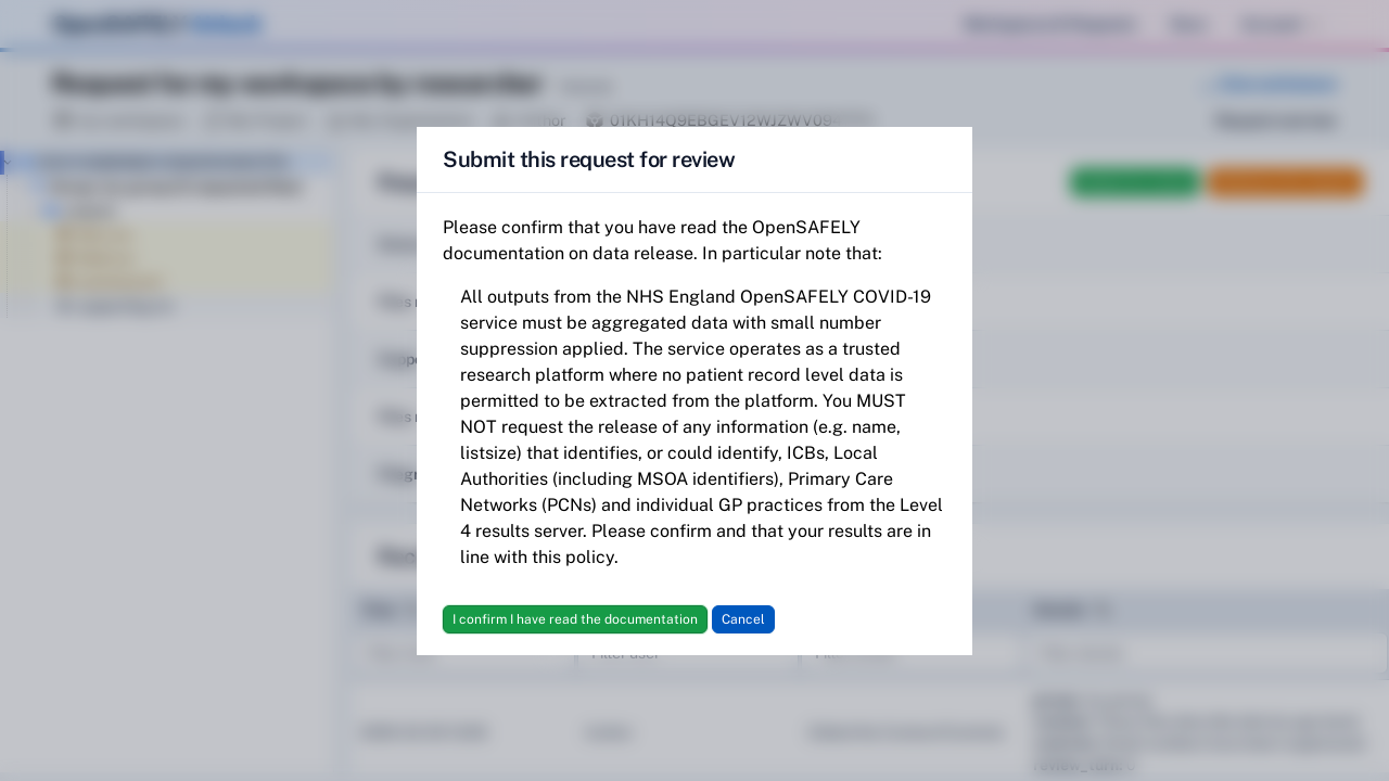 Submit request button
